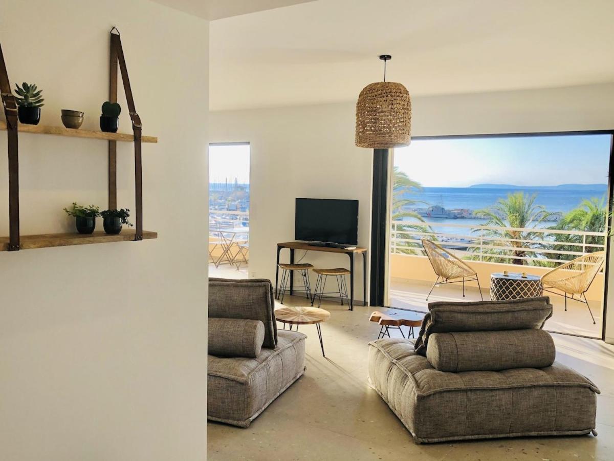 Appartement T3 Lumineux Traversant Totalement Neuf En Face De La Plage Front De Mer Vue Sur Les Iles Vue Mer Panoramique Assuree Residence De La Plage Centre Ville Du Lavandou 3Eme Etage Avec Ascenseur Appartement T3 Le Lavandou Exterior foto